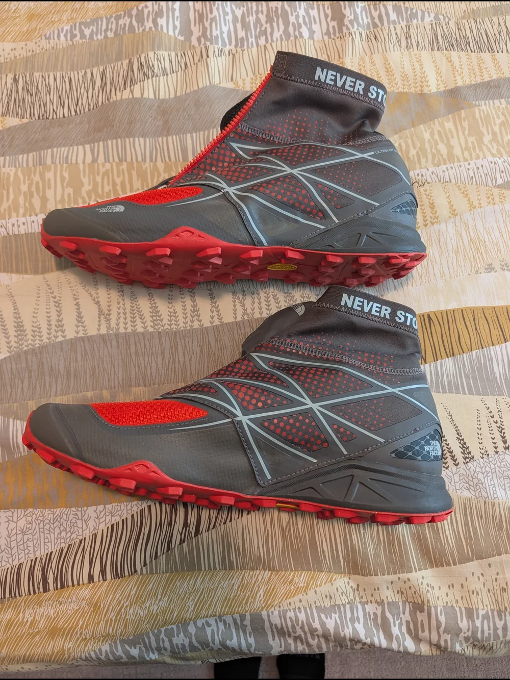 The North Face Men’s Trail Running Shoes - Gray/Red